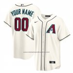 Camiseta Beisbol Hombre Arizona Diamondbacks Primera Replica Personalizada Crema