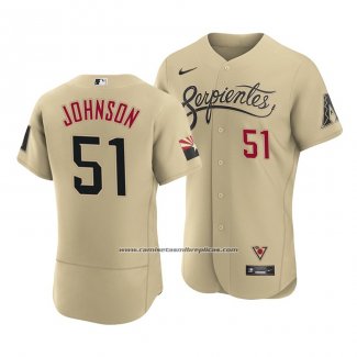 Camiseta Beisbol Hombre Arizona Diamondbacks Randy Johnson 2021 City Connect Autentico Oro