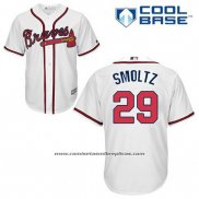 Camiseta Beisbol Hombre Atlanta Braves 29 John Smoltz Blanco Primera Cool Base