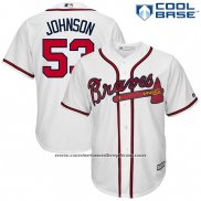 Camiseta Beisbol Hombre Atlanta Braves 53 Jim Johnson Blanco Cool Base