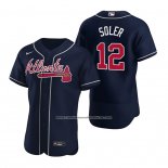 Camiseta Beisbol Hombre Atlanta Braves Jorge Soler Autentico Alterno Azul