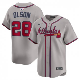 Camiseta Beisbol Hombre Atlanta Braves Matt Olson Primera Limited Road Gris