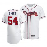 Camiseta Beisbol Hombre Atlanta Braves Max Fried Autentico Primera Blanco