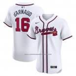 Camiseta Beisbol Hombre Atlanta Braves Travis d'Arnaud Primera Elite Blanco