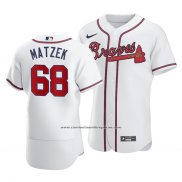 Camiseta Beisbol Hombre Atlanta Braves Tyler Matzek Autentico Primera Blanco
