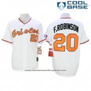 Camiseta Beisbol Hombre Baltimore Orioles 20 Frank Robinson Blanco Cool Base