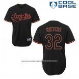 Camiseta Beisbol Hombre Baltimore Orioles 32 Matt Wieters Negro Fashion Cool Base