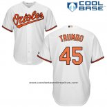 Camiseta Beisbol Hombre Baltimore Orioles 45 Mark Trumbo Blanco Cool Base