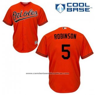 Camiseta Beisbol Hombre Baltimore Orioles 5 Brooks Robinson Naranja Alterno Cool Base