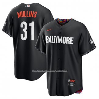 Camiseta Beisbol Hombre Baltimore Orioles Cedric Mullins 2023 City Connect Replica Negro