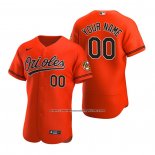 Camiseta Beisbol Hombre Baltimore Orioles Personalizada Autentico 2020 Alterno Naranja