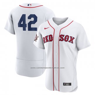 Camiseta Beisbol Hombre Boston Red Sox Jackie Robinson Autentico Blanco