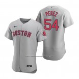 Camiseta Beisbol Hombre Boston Red Sox Martin Perez Autentico Road Gris