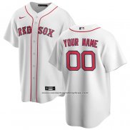 Camiseta Beisbol Hombre Boston Red Sox Personalizada Replica Primera Blanco