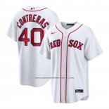 Camiseta Beisbol Hombre Boston Red Sox Willson Contreras Primera Replica Blanco1