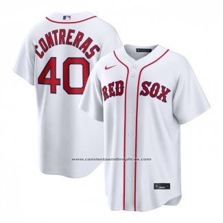 Camiseta Beisbol Hombre Boston Red Sox Willson Contreras Primera Replica Blanco1