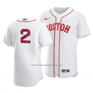 Camiseta Beisbol Hombre Boston Red Sox Xander Bogaerts White 2021 Autentico