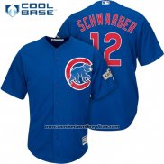 Camiseta Beisbol Hombre Chicago Cubs 2017 Postemporada 12 Kyle Schwarber Cool Base