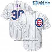 Camiseta Beisbol Hombre Chicago Cubs 30 Jon Jay Blanco Cool Base