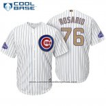 Camiseta Beisbol Hombre Chicago Cubs 76 Jose Rosario Blanco Oro Cool Base