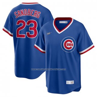 Camiseta Beisbol Hombre Chicago Cubs Ryne Sandberg Road Cooperstown Collection Azul