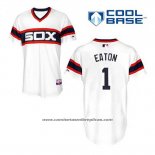 Camiseta Beisbol Hombre Chicago White Sox 1 Adam Eaton Blanco Alterno Cool Base