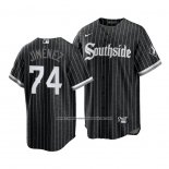 Camiseta Beisbol Hombre Chicago White Sox Eloy Jimenez 2021 City Connect Replica Negro
