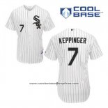 Camiseta Beisbol Hombre Chicago White Sox Jeff Keppinger 7 Blanco Primera Cool Base