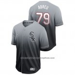 Camiseta Beisbol Hombre Chicago White Sox Jose Abreu Fade Autentico Negro