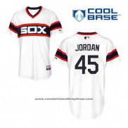 Camiseta Beisbol Hombre Chicago White Sox Michael Jordan 45 Blanco Alterno Cool Base