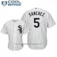 Camiseta Beisbol Hombre Chicago White Sox Yolmer Sanchez Cool Base Primera Blanco
