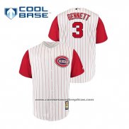 Camiseta Beisbol Hombre Cincinnati Reds Scooter Gennett Throwback 1961 Cool Base Blanco Rojo