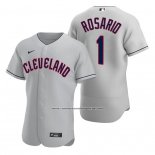 Camiseta Beisbol Hombre Cleveland Guardians Amed Rosario Autentico Road Gris