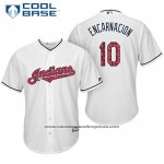 Camiseta Beisbol Hombre Cleveland Indians 2017 Estrellas y Rayas 10 Edwin Encarnacion Blanco Cool Base Camiseta Beisbol Hombre Cleveland Indians 2017 Estrellas y Rayas 10 Edwin Encarnacion Blanco Cool Base