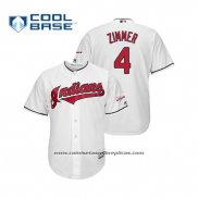 Camiseta Beisbol Hombre Cleveland Indians Bradley Zimmer 2019 All Star Patch Cool Base Blanco