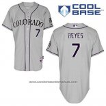 Camiseta Beisbol Hombre Colorado Rockies Jose Reyes 7 Gris Cool Base
