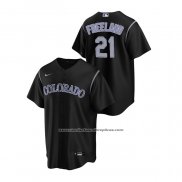 Camiseta Beisbol Hombre Colorado Rockies Kyle Freeland Replica Alterno Negro