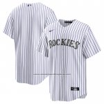 Camiseta Beisbol Hombre Colorado Rockies Primera Big & Tall Replica Blanco