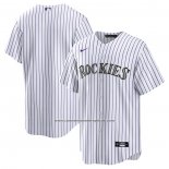 Camiseta Beisbol Hombre Colorado Rockies Primera Big & Tall Replica Blanco