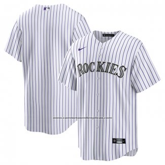 Camiseta Beisbol Hombre Colorado Rockies Primera Big & Tall Replica Blanco