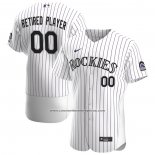 Camiseta Beisbol Hombre Colorado Rockies Primera Pick-A-Player Retired Roster Autentico Blanco