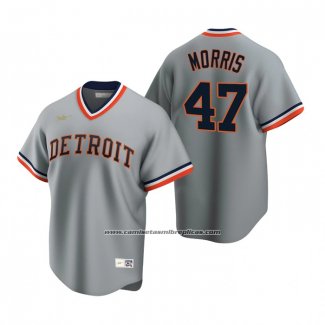 Camiseta Beisbol Hombre Detroit Tigers Jack Morris Cooperstown Collection Road Gris