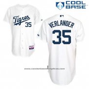 Camiseta Beisbol Hombre Detroit Tigers Justin Verlander 35 Blanco Los Tigres Cool Base