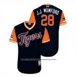 Camiseta Beisbol Hombre Detroit Tigers Niko Goodrum 2018 LLWS Players Weekend J.j Mumford Azul