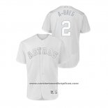 Camiseta Beisbol Hombre Houston Astros Alex Bregman 2019 Players Weekend Autentico Blanco