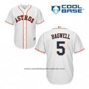 Camiseta Beisbol Hombre Houston Astros Jeff Bagwell 5 Blanco Primera Cool Base