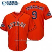 Camiseta Beisbol Hombre Houston Astros Marwin Gonzalez Naranja Cool Base