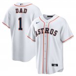 Camiseta Beisbol Hombre Houston Astros NO 1 Dad Primera Replica Blanco
