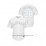 Camiseta Beisbol Hombre Houston Astros Robinson Chirinos 2019 Players Weekend Pelo Buche Replica Blanco