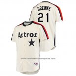 Camiseta Beisbol Hombre Houston Astros Zack Greinke Oilers Vs. Houston Astros Cooperstown Collection Crema